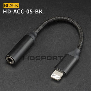 Adattatore audio Wosport Lightning / 3,5 mm — Nero-Wosport-