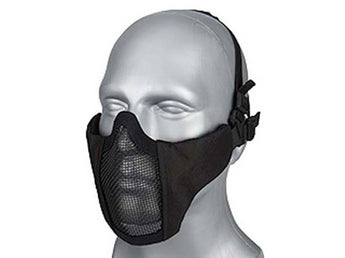 WST Airsoft Protective STEEL MESH Mask - Black-Wosport-