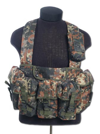 Chest rig Miltec Tactical Vest 6 Pouches — Flecktarn-Miltec-