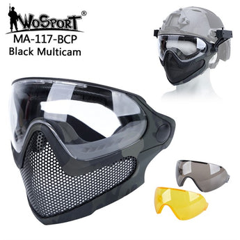 Maschera protettiva Wosport Pilot Mask in rete d'acciaio — BMC-Wosport-