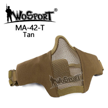 WST Airsoft Protective STEEL MESH Mask - Tan-Wosport-