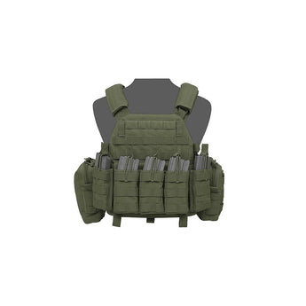 WAS DCS Elite Ops Plate Carrier, AR15 Open Pouches - Green-Warrior Assault Systems-M-