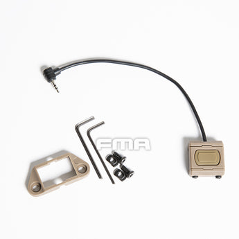 FMA Modlite PEQ Single Switch ModButton Lite, 2,5mm Plug - Tan-FMA-