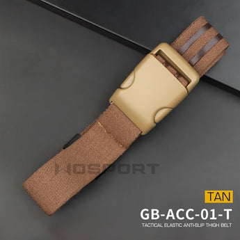 Tactical Elastic Anti-slip Thigh Belt - TAN-Wosport-