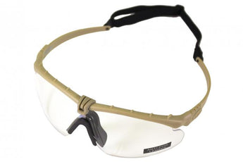 Nuprol Glasses BATTLE PRO'S - Tan Frame / Clear Lense w/Insert-Nuprol-