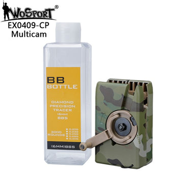 Consumabili softair Wosport Lever Bottle Speedloader 500+2500 BB — Multicam-Wosport-