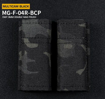 Tasca portacaricatori Wosport FAST Type Double 9mm — MC Black-Wosport-