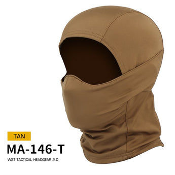 Copricapo Wosport WST Balaclava with Rubber Protective Mask 2.0 — Tan-Wosport-