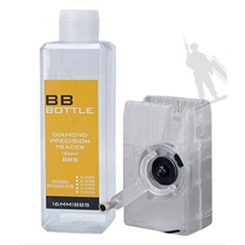 Consumabili softair Wosport Lever Bottle Speedloader 500+2500 BB — Trasparente-Wosport-
