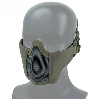 Maschera protettiva Wosport WST Mini Steel Mesh — Ranger Green-Wosport-