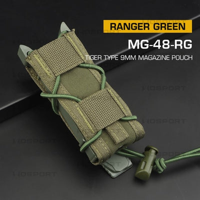 WST Tiger Type 9mm Magazine Molle Pouch - Ranger Green-Wosport-