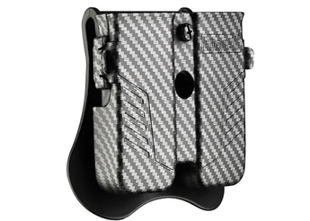 AMOMAX Universal Double Pistol Magazine Pouch - Carbon-AMOMAX-