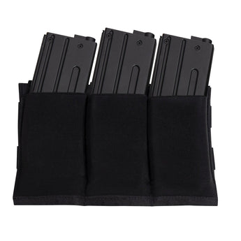 Tasca portacaricatori Rothco Elastic Pouch tripla AR15 — Nero