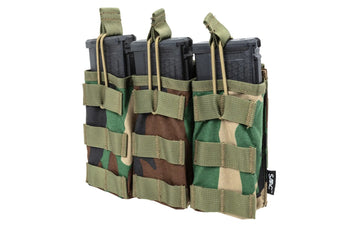 SATAC Open MOLLE-Magazintasche für 3 magazines M4/AR15 — Woodland