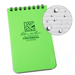 Taccuino impermeabile Rite in the Rain Pocket Notebook 76x133 mm — Fluorescent Green-Rite in the Rain-