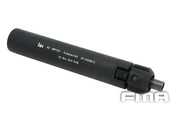 FMA MP7 Silencer 38x220mm with Flash Hider, 12 plus mm (CW) - Black-FMA-