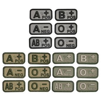 Patch gruppo sanguigno Viper Tactical in gomma velcrata-Viper Tactical-