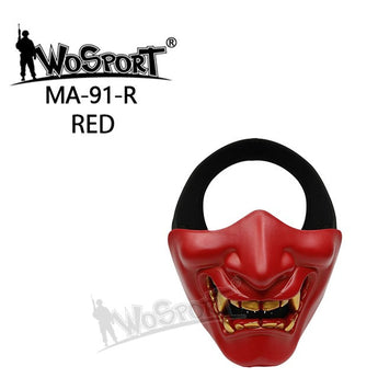WoSporT devil/Samurai mask - Red-Wosport-