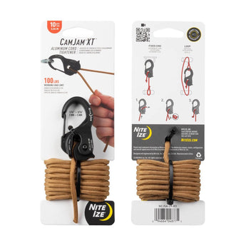 Tendifune CamJam XT Nite Ize in alluminio con paracord 3 m — Nero-NITE IZE-