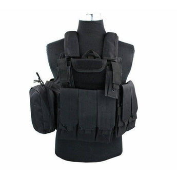 CIRAS MAR Tactical Vest 600D, Black-Wosport-