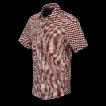 Covert Concealed Carry Short Sleeve Shirt - Dirt Red Checkered-HELIKON-S-