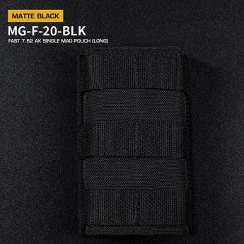 Tasca portacaricatori Wosport Fast Type AK 7.62 singola — Black-Wosport-