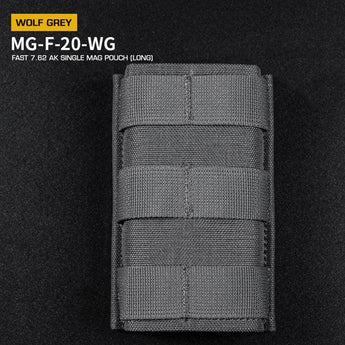 Tasca portacaricatori Wosport Fast Type AK singolo 7,62 — Grey-Wosport-