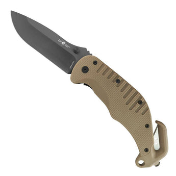 Coltello ESP Folding Knife Rescue Fine Edge — Tan-ESP-
