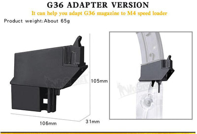 Adattatore speedloader Wosport G36 — Nero-Wosport-