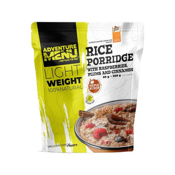 Lightweight Rice porridge with plum, raspberry and cinnamon-Adventure Menu-