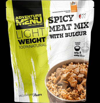Lightweight Spicy meat mix with bulgur 400g-Adventure Menu-