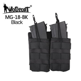 Tasca portacaricatori Wosport G36 doppia MOLLE — Nero-Wosport-