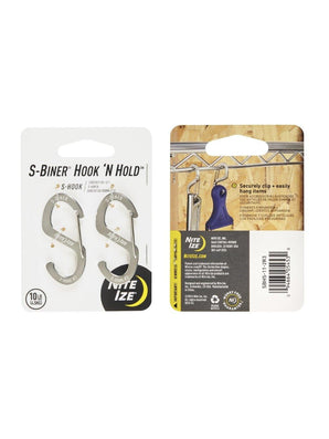 Moschettone Nite Ize S-Biner Hook 'N Hold Small — Argento (2 pz)-NITE IZE-