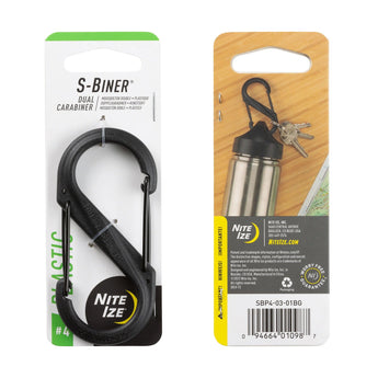 Moschettone NITE IZE S-Biner Plastic Dual Carabiner — Nero-NITE IZE-
