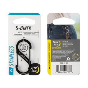Moschettone Nite Ize S-Biner Stainless Steel #2 — Nero-NITE IZE-