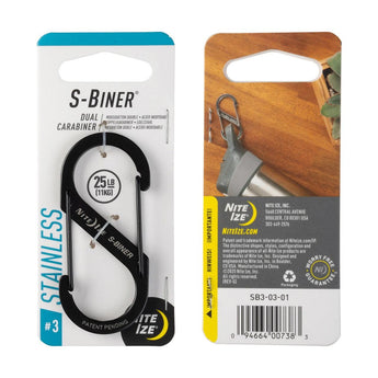 Moschettone Nite Ize S-Biner Stainless Steel #3 — Nero-NITE IZE-