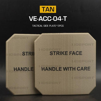 Tactical Side Pads 6x6'' Dummy - plastic (2PCS) - TAN-Wosport-