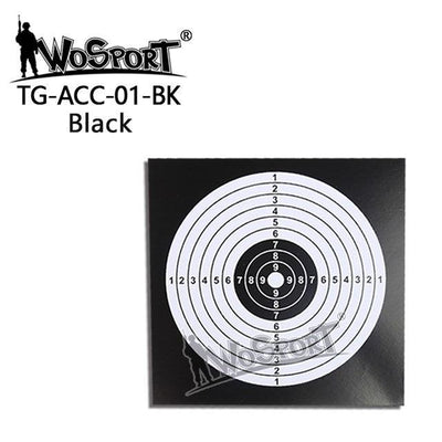Training Target Sheet, 14x14cm, 100 pcs - Black-Wosport-