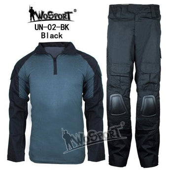 Wear-resistant reinforcement frog uniform - Black-Wosport-S-
