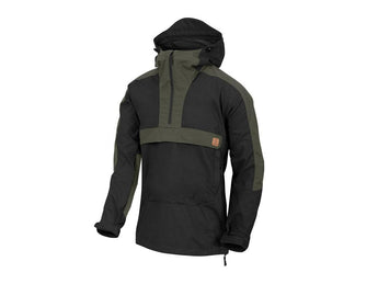 WOODSMAN Anorak Jacket - Black / Taiga Green-HELIKON-XS-