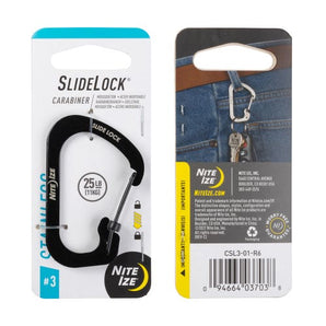 Moschettone Nite Ize SlideLock Acciaio Inox — Nero Size 3-NITE IZE-