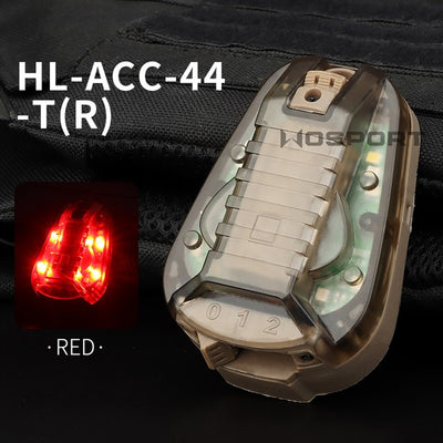 WST helmet signal light - TAN (red light)-Wosport-