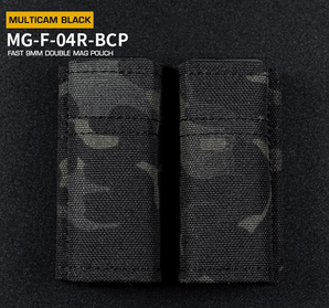 Tasca portacaricatori Wosport FAST Type Double 9mm — MC Black-Wosport-