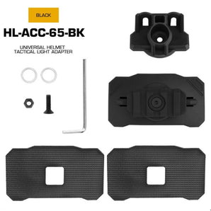 Accessori elmetto Wosport Adattatore luce tattica universale — Nero-Wosport-