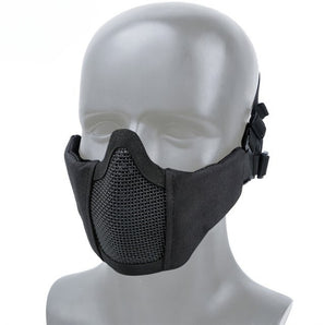 Maschera protettiva Wosport Mini Steel Mesh — Nera-Wosport-