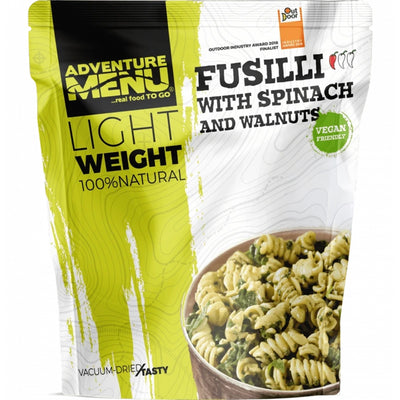 AM Lightweight Fusilli with Spinach and Walnuts (Vegan) - 600 g-Adventure Menu-