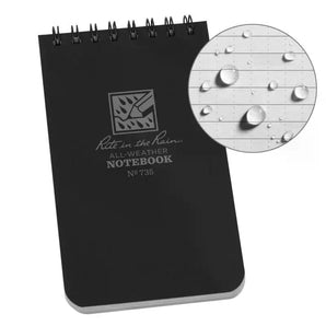 Wasserfestes Notizbuch „Rite in the Rain Pocket Notebook“ – Schwarz