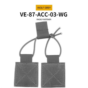 Fastener with velcro for open pouch - Grey-Wosport-