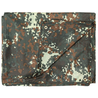 Telo MFH Lightweight Waterproof Tarp 3x3 m — Flecktarn-MFH-
