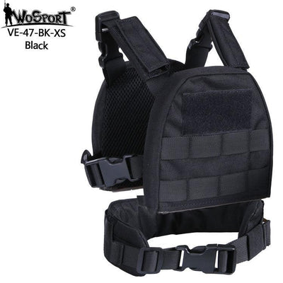 WST Child Tactical Vest - Black-Wosport-XS-